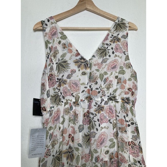 Gabby Skye Women's Sleeveless V-Neck Floral Print Knot Front Dress Size 12 NWT - Picture 6 of 13